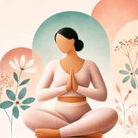 Illustrative Kursgrafik für Sylvia Hennigs Sanftmut Yoga