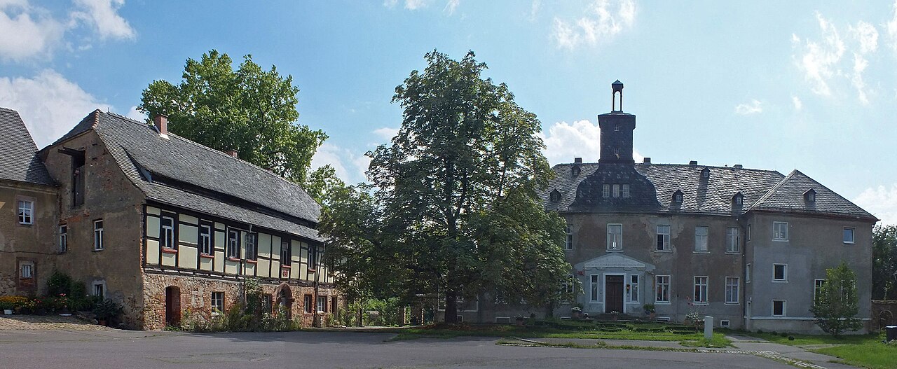 Rittergut Beucha mit altem und neuem Herrenhaus